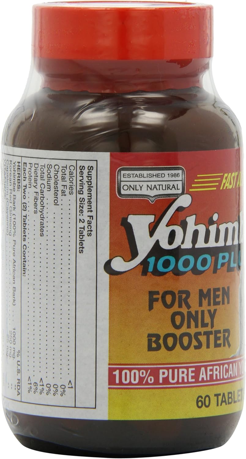 Only Natural Yohimbe 1000 Plus, 60-Count: Health & Personal Care