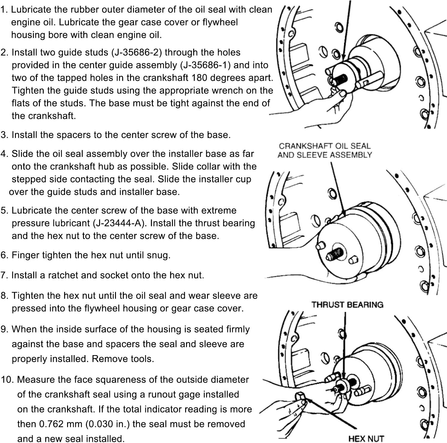 Amazon Com J B Front Rear Crankshaft Seal Wear Sleeve Installer For Detroit Diesel Series 60 Two Cycle 92 Engines Automotive