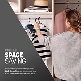 KEPLIN Space Saving Black Plastic Coat Hangers 20 Pack Swivel Non Slip view 7