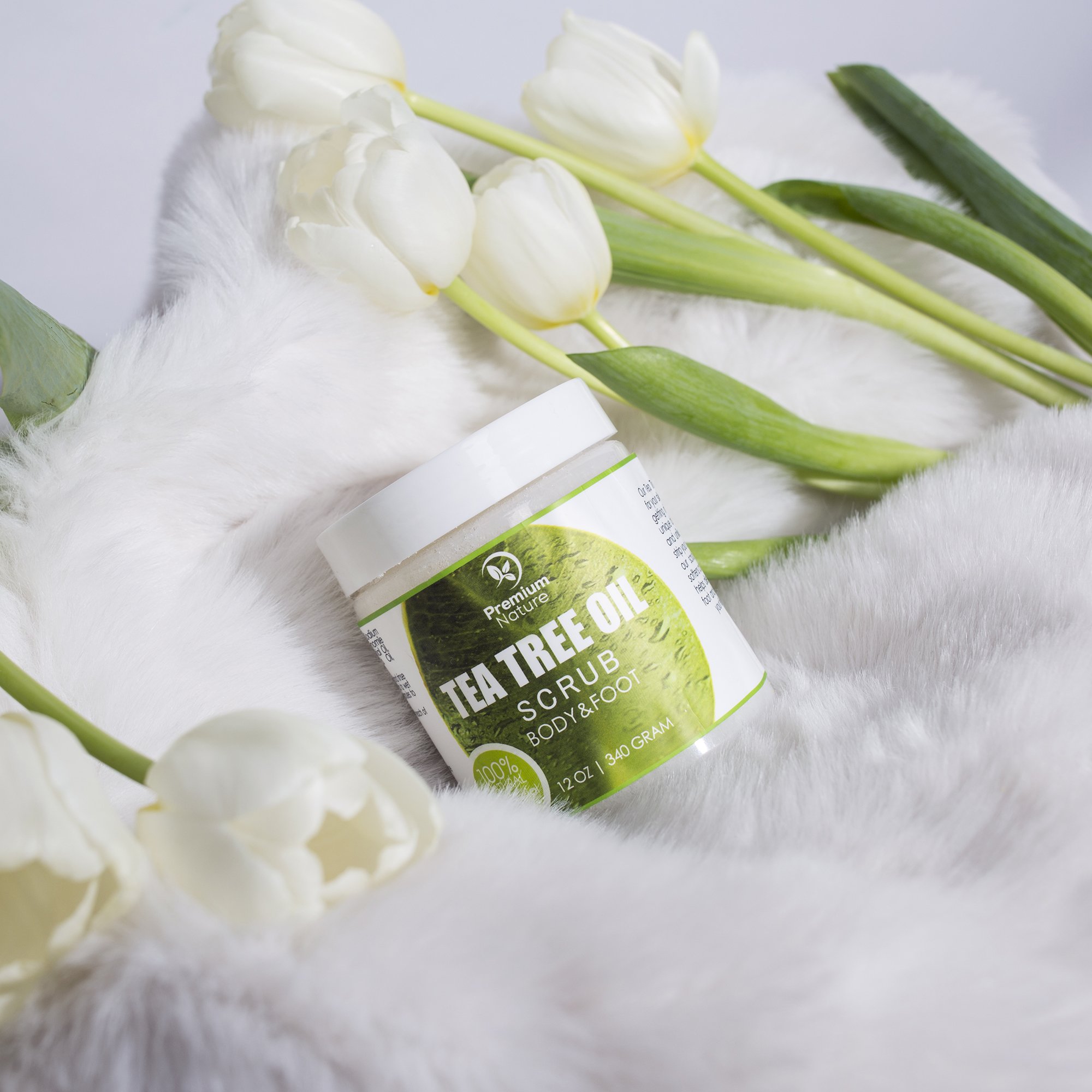 Antifungal Tea Tree Body & Foot Scrub 12 Oz 100 Natural