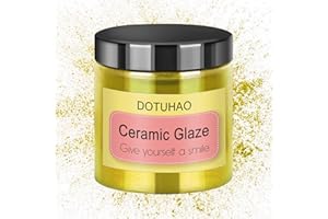 DOTUHAO Ceramic Glaze, Yellow Ceramic Underglaze Powder Colors for Clay, 4 Ounces Underglaze for Ceramics and Pottery Painting, Ideal for Art Projects (Yellow, 4 oz)