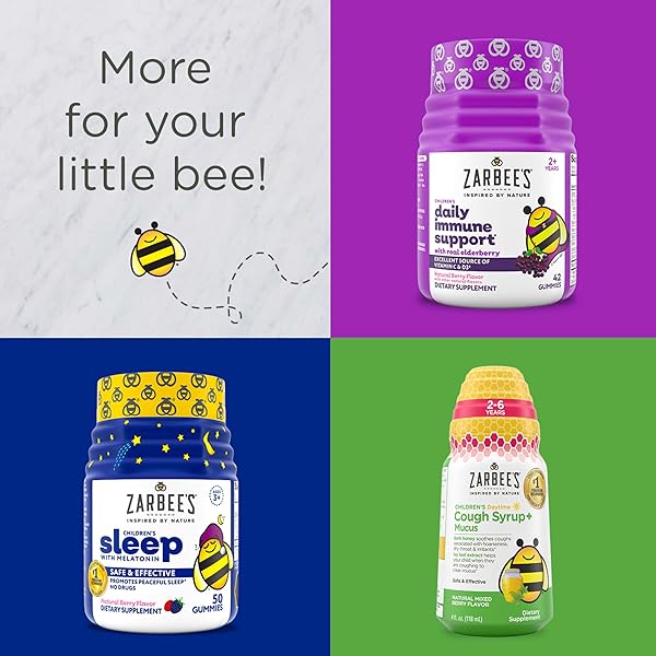 ZARBEE’S COMPLETE KIDS MULTIVITAMIN GUMMIES + IMMUNE SUPPORT, BERRY FLAVOR, HONEY-SWEETENED, GLUTEN-FREE & GELATIN-FREE, VITAMINS A, C, D3, E, B6, B12, FOLIC ACID & B-COMPLEX, 70 COUNT