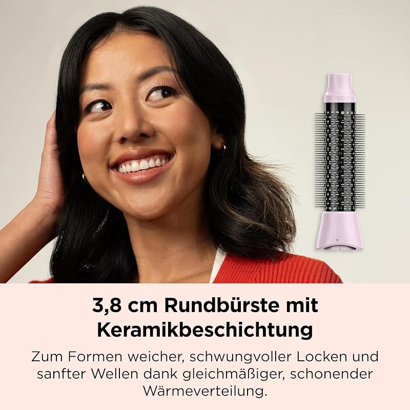 One‑Step™ 5‑in‑1 Multi Air Styler Pink Titanium Edition (inkl. Aufbewahrungstasche, 5 Aufsätze: Diffusor, Lockenaufsatz, Rundbürste, Paddle‑Bürste, Oval Volumiser – Keramik & Titanium)