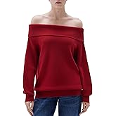 SUUKSESS Women Cashmere Off The Shoulder Sweater Oversized Knit Long Sleeve Tops