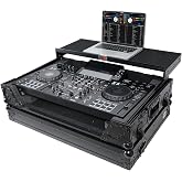 ProX XS-XDJRX3WLTBL ATA Flight Case For Pioneer DDJ-REV5 XDJ-RX3 DJ Controller w/Laptop Shelf, 1U Rack Space &amp; Wheels Black