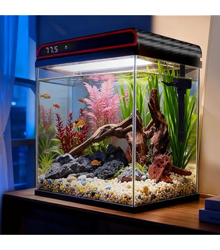 Amazon.com : 13.8 x 11 x 10.3 in Fish Tank Kit Ideal Aquarium for