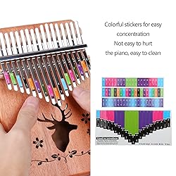 Kalimba Scale Stickers Colorful Thumb Piano Key