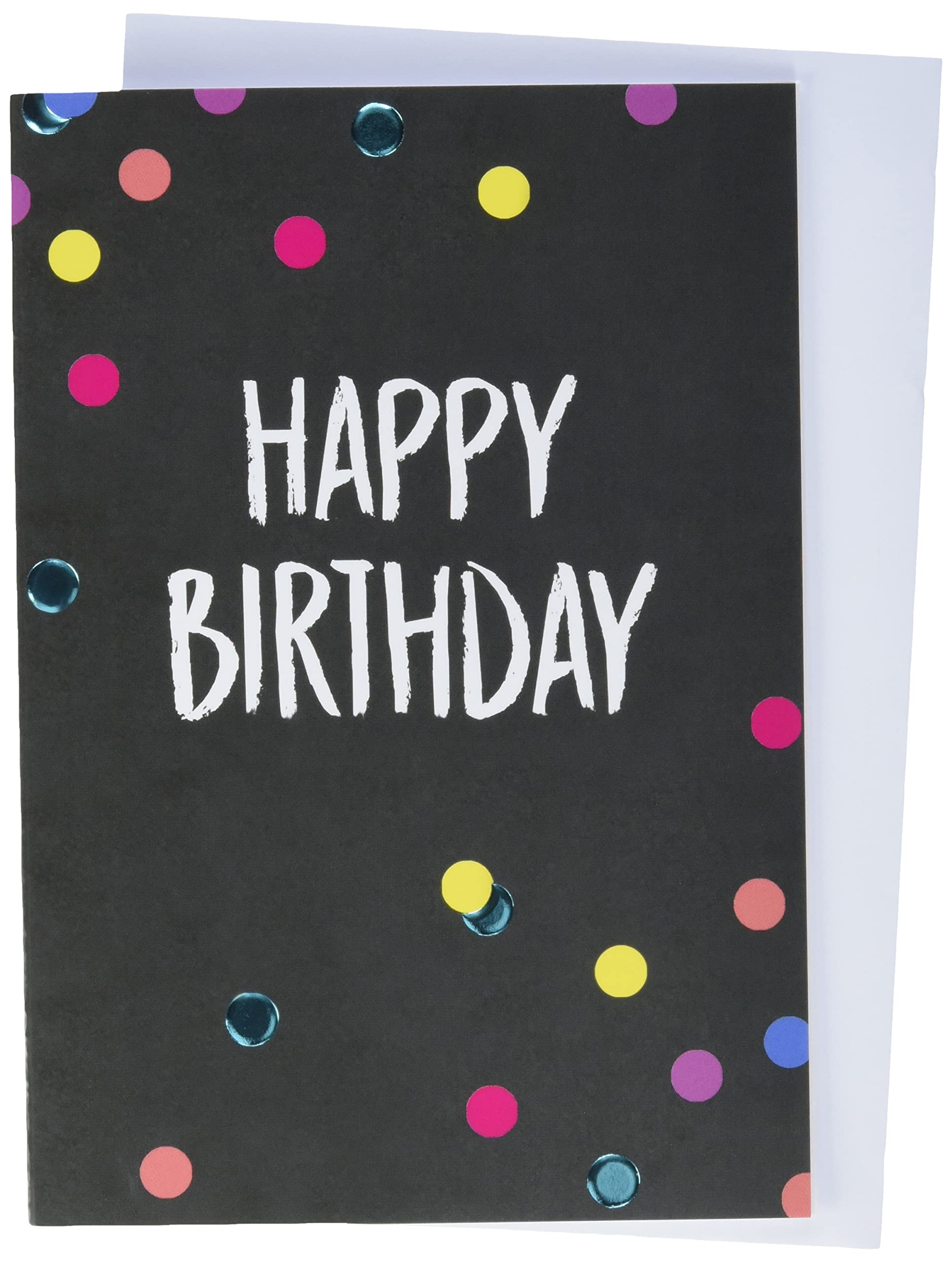 Perleberg Basic Classic Birthday Card, Text Card, Dots, 11.6 x 16.6 cm, 7510195-2