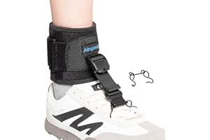 joingood AFO Foot Drop Brace for Walking, Upgraded Zinc Alloy Hook, Includes Eyelet Hook for Elastic Laces, Adjustable Drop F