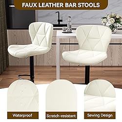 Nalupatio Modern Bar Stools Set of 4, Adjustable