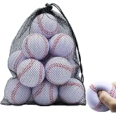 Magicorange Foam Baseballs,12/24 Ball Pack Practice Training Baseballs | With a Mesh Bag for Easy Transport,Unmarked Practice Baseball for Hitting, Soft Toss, Batting, Fielding,Pitching