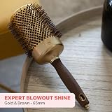 Olivia Garden Expert Blowout Shine 65 Ceramic Round Brush Gold Brown view 2