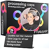 FRAMAR XL Processing Caps For Hair Color - Disposable Shower Caps For Women, Hair Coloring Cap, Highlight Cap, Plastic Shower