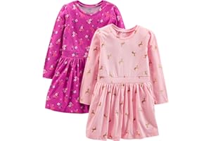 Simple Joys by Carter's Girls 2-Pack Long-Sleeve Dress Set
