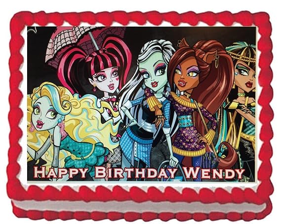 Monster High Edible Cake Topper Image Decoration Frosting 1 4