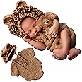 M&G House Newborn Photography Outfits Baby Crochet Knitted Photoshoot Props Animal Costume Set