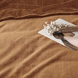 Moonlight20015 Fleece Blanket King Size 270x230 cm Soft Silky 400 GSM Camel view 6