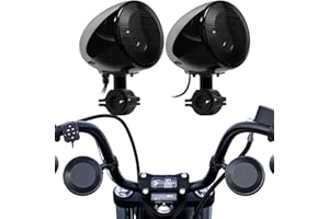 GoHawk Bluetooth Motorcycle Speakers, Waterproof Speakers for Motorcycle - Built-in Amplifier, AUX Input | Audio Sound System for Motorcycle, UTV, ATV