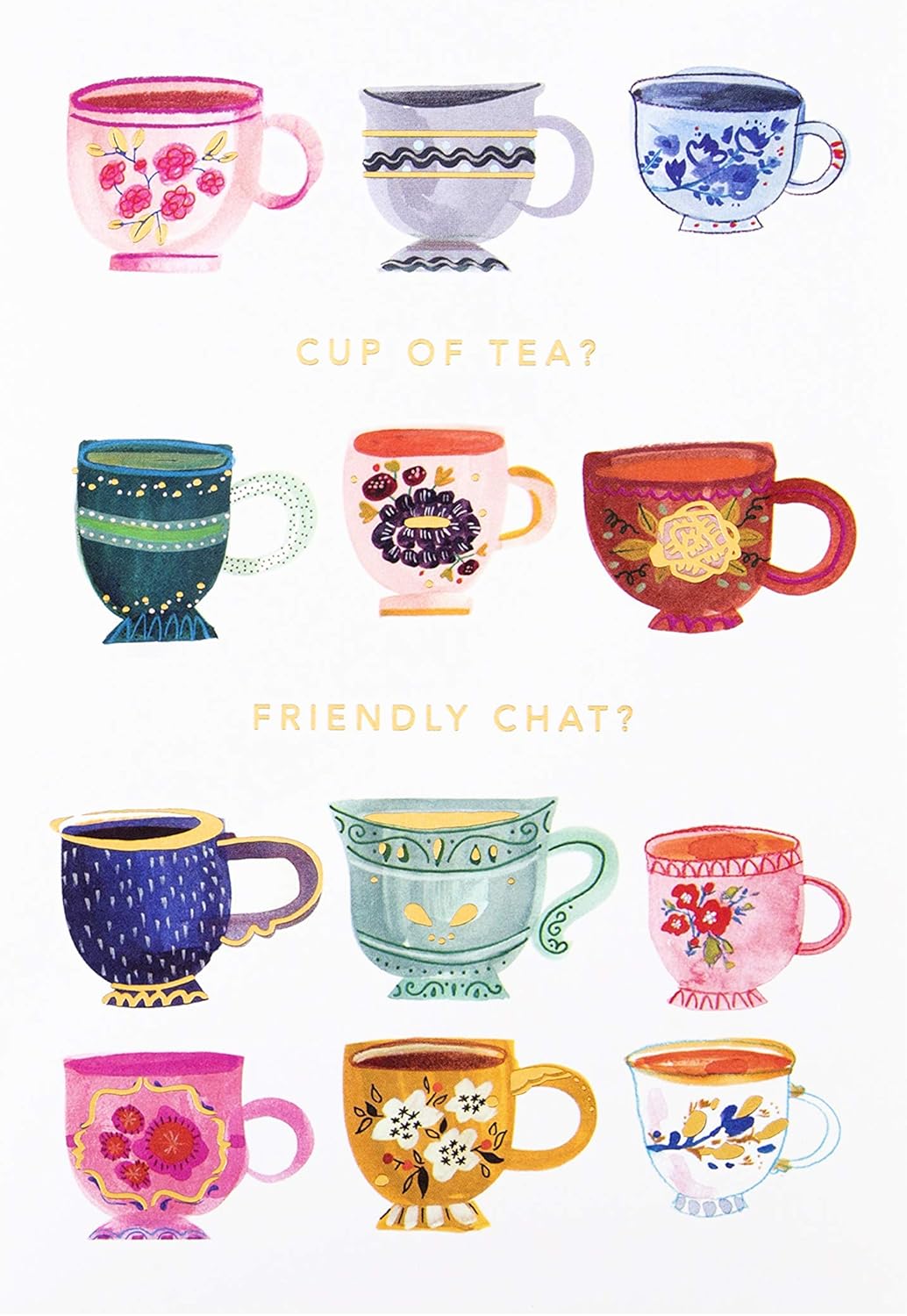 Hallmark General Support Card - Gold Foiled Cups 'Good Mail' Design, Support Card Gold Foil - Image 4