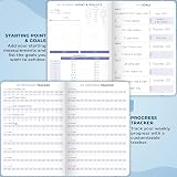 Clever Fox Fitness & Food Journal – Undated A5 Hardcover Light Blue view 3
