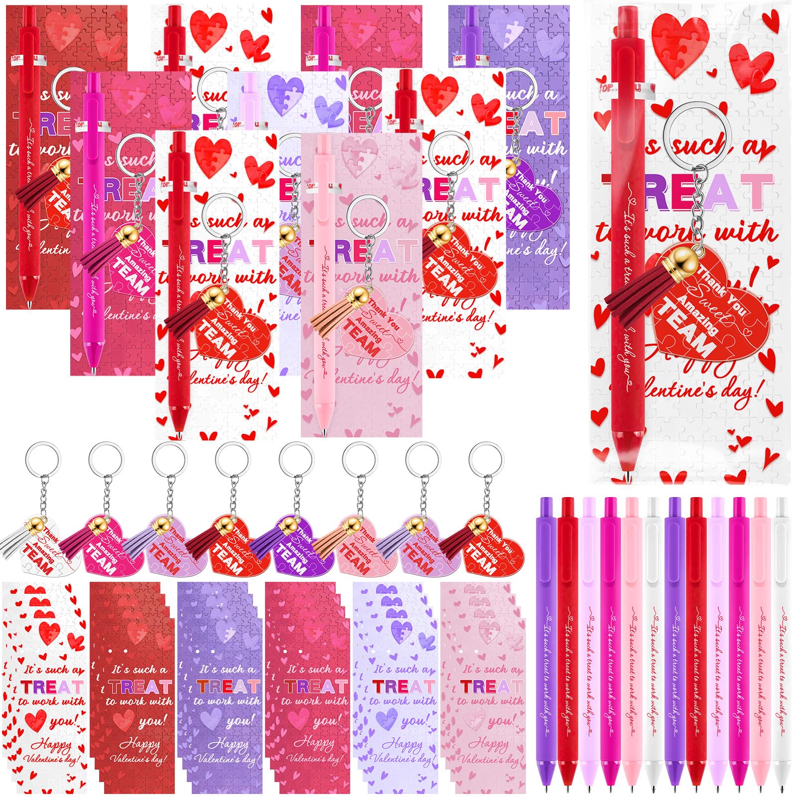 Photo 1 of *MISSING PARTS UNKNOWN*
Zenoble Valentines Day Employee Appreciation Gifts Bulk, 24 Sets Valentines Pens Bulk with Valentine Cards Heart Keychains Thank You Gifts for Coworkers Team Staff Teachers Party Favors