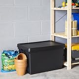 Wham Bam 100% Recycled 62 Litre Storage Boxes With Lids Black 59.5 x 40 x 37cm view 3