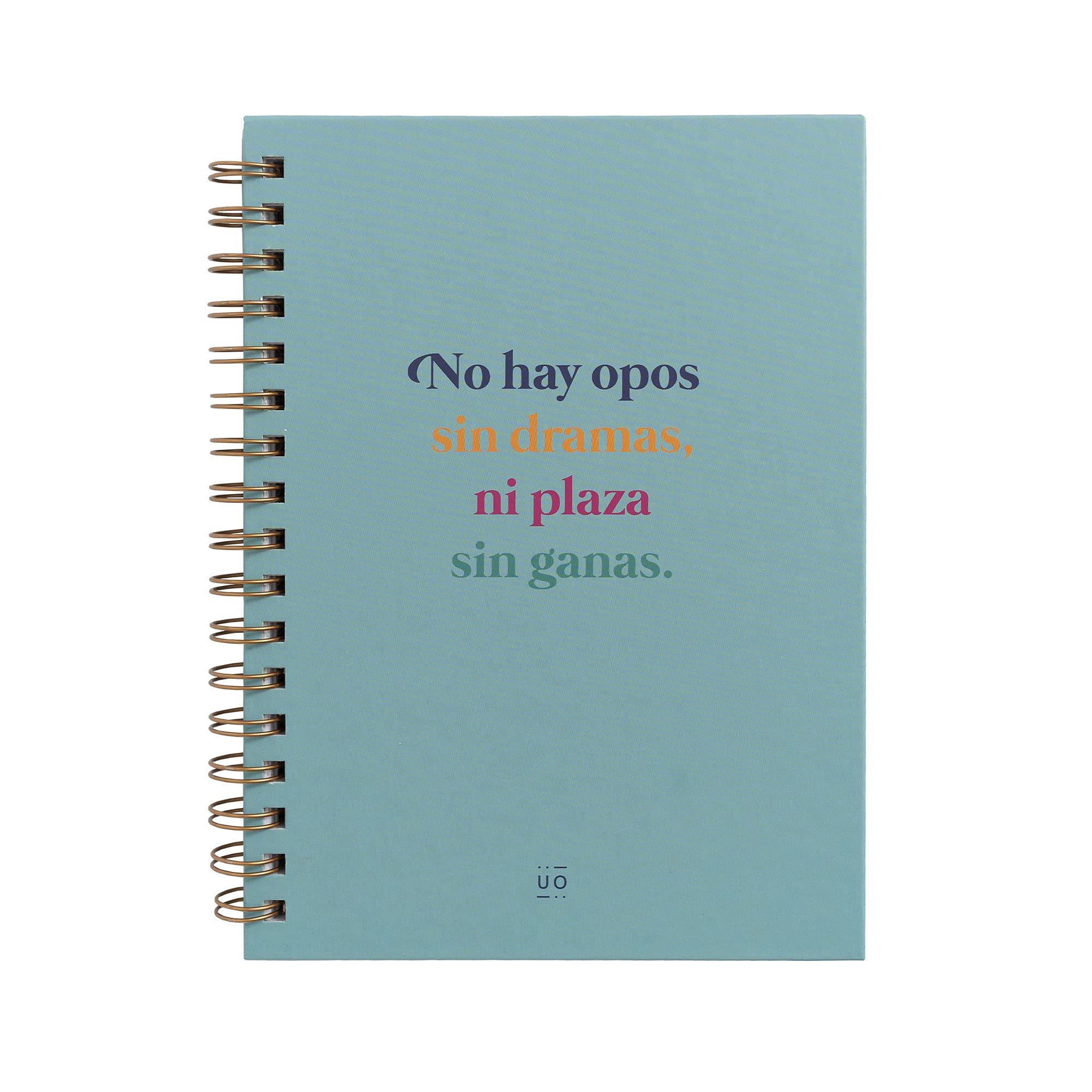 UO A5 Notebook - No Opel Without Drama - Hardcover - 200 Pages - Polka Dot - Spiral Bound (15 x 22 cm)