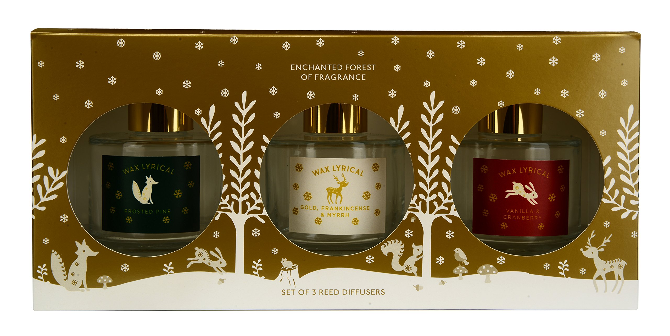 Wax Lyrical Set/3 Christmas Reed Diffuser Gold eBay