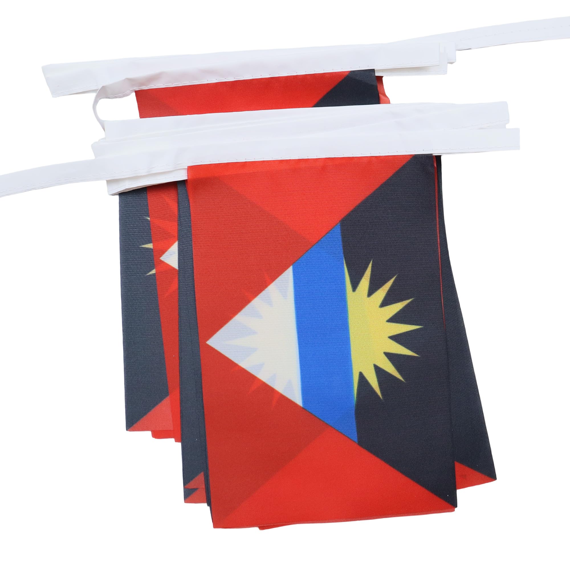 AZ FLAG Antigua and Barbuda Bunting Flag, 20 Ft Garland with 20 Small Antiguan Barbudan Flags 8'' x 6'', 100% Polyester String Pennant, 6 meters — image 1