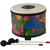 Remo KD-5080-01 Kids Percussion Floor Tom Drum - Fabric Rain Forest, 10"