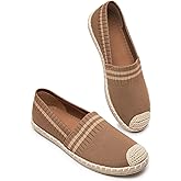 BABUDOG Womens Espadrilles Breathable Flats Shoes Mesh Slip on Loafers Soft White Flats
