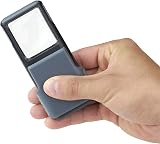 Carson Slide-Out Magnifier Acrylic Gray Pack of 4 5x Aspheric Lens view 4