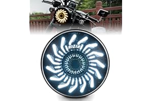HENGTUAOTO 7inch LED headlight with White/Amber chrysanthemum petal DRL Compatible with Street Glide,Softail Heritage,Road King,Electra Glide