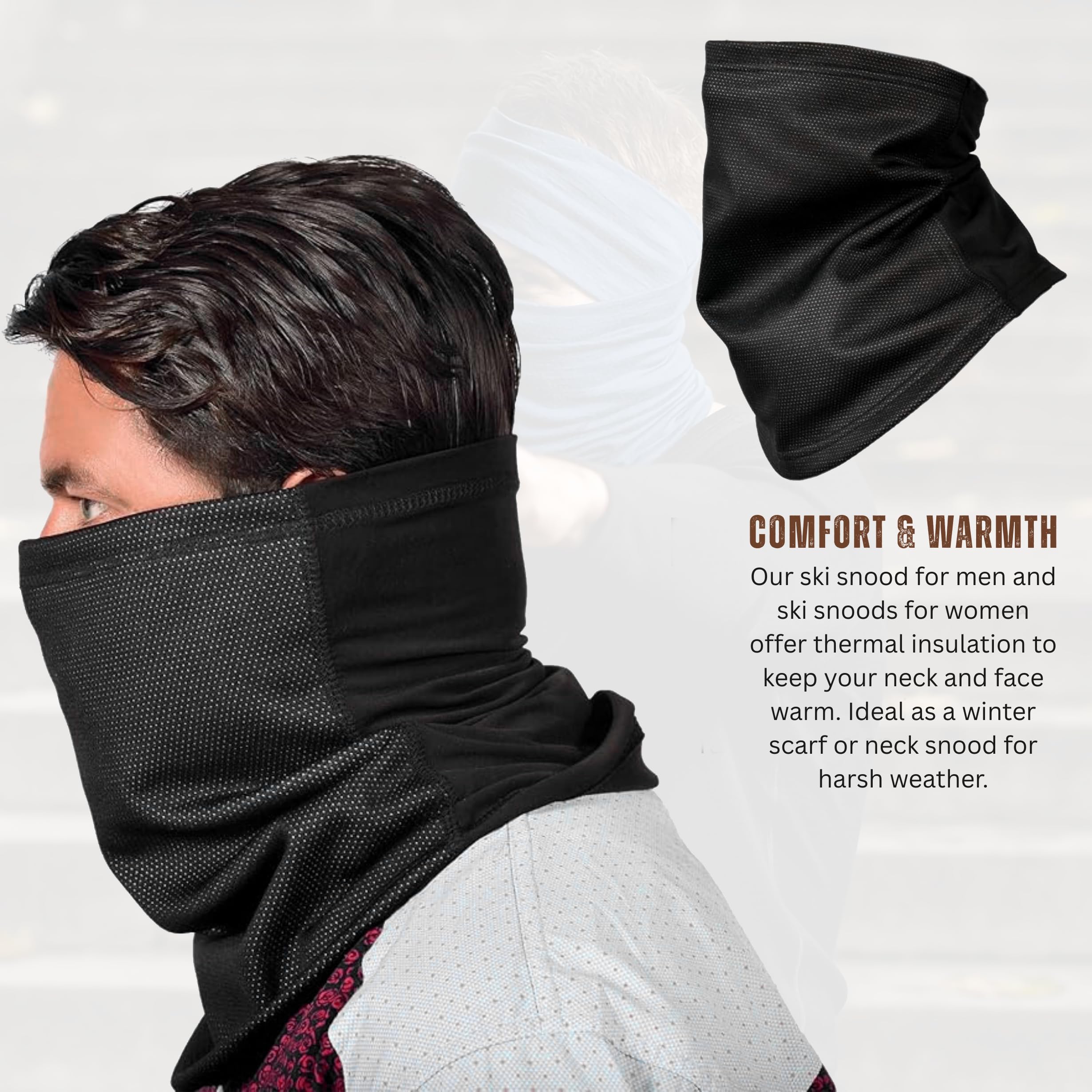 Sterling Sports Windproof Neck Warmer: Thermal Fleece Scarf for Motorbike, Cycling, Skiing - Ideal Motorbike Gifts & Accessories for Men & Women - Versatile Snood Scarf & Neck Tube