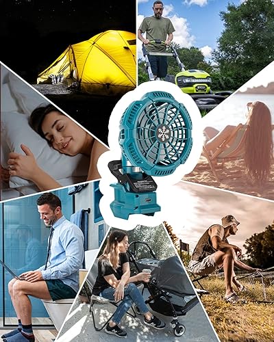 Taingwei Portable Clip on Fan for Makita 18v Battery,Battery