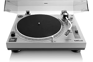 Lenco L-3810 Turntable | Direct-Drive Turntable with Pinch Control | Grey