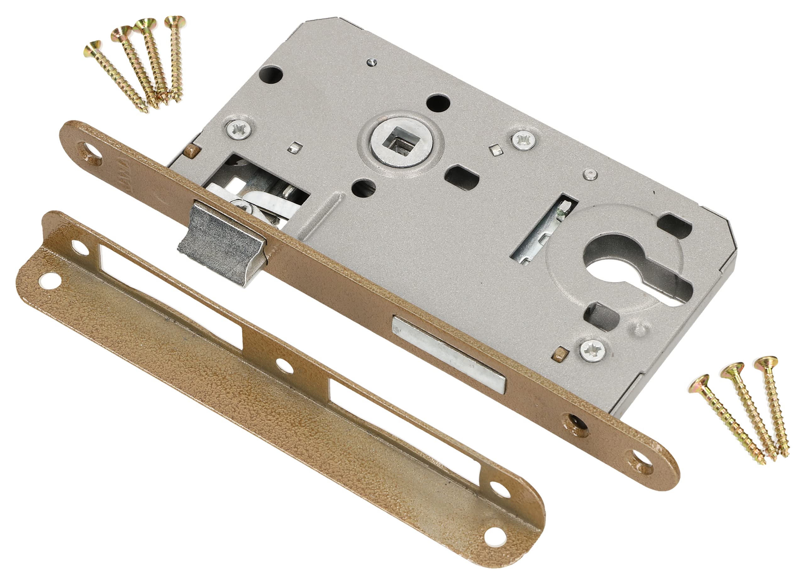 KOTARBAU Mortice Lock for Interior Door 72/50 mm for Universal Profile Cylinder Right and Left