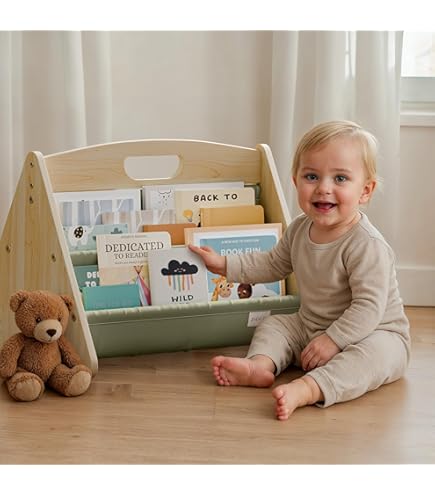 Amazon.com: ZICOTO Decorative Wooden Bookshelf for Kids Rooms