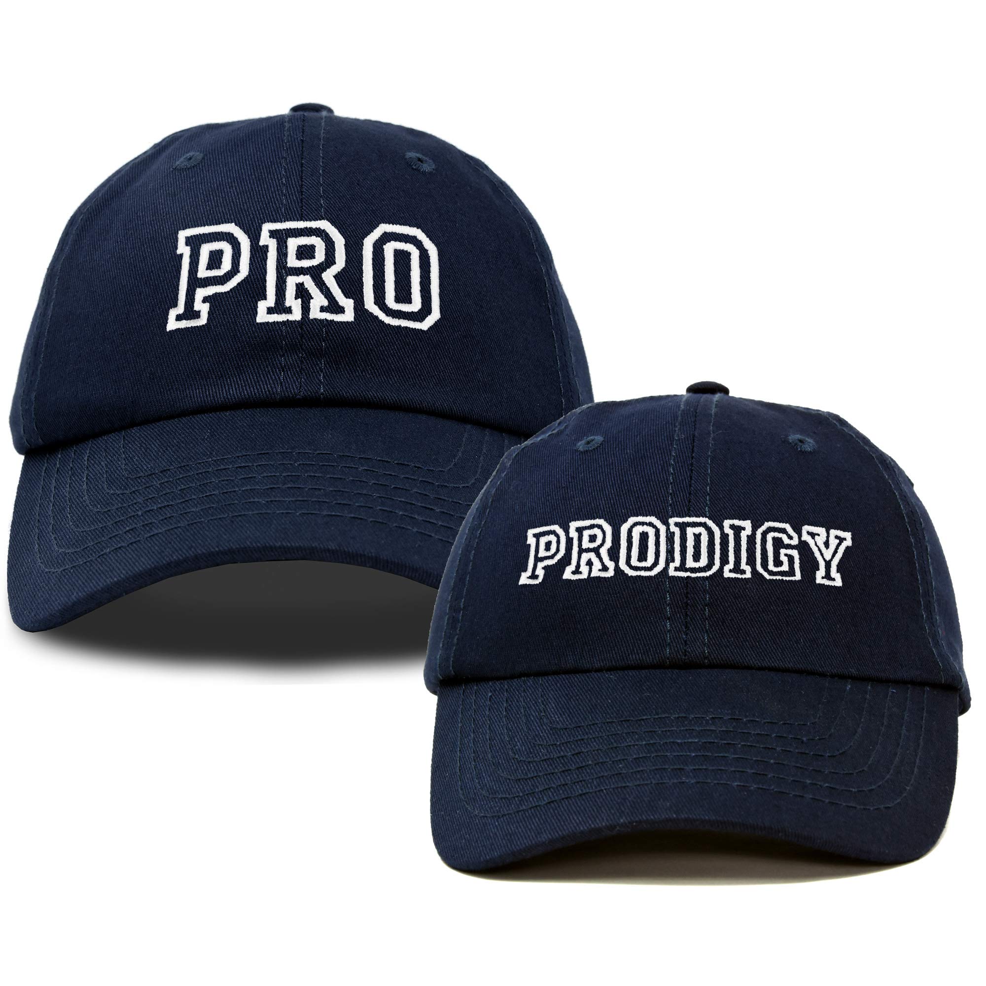 Photo 1 of DALIX Father Son Hats Dad and Son Matching Caps Embroidered Pro Prodigy Navy Blue