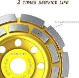 Ninehole 125mm Diamond Cup Wheel 22.23mm Bore Double Row Grinding Disc Stone view 3