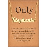 Lcherry Name Necklace Personalized for Women Gold Plated Nameplate Necklace Gifts for Girls