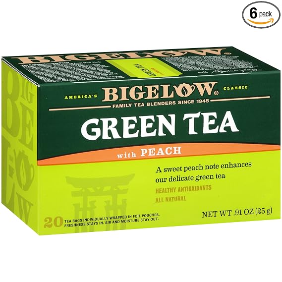 Bigelow Green tea with Peach - 20ct (072310001305)