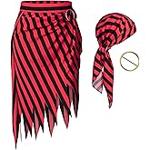Irtysh Pirat Open Design Skirt Dress Pirate Head Scarf Hat Pirate Bandana Accessories Cosplay Costume For Men Women