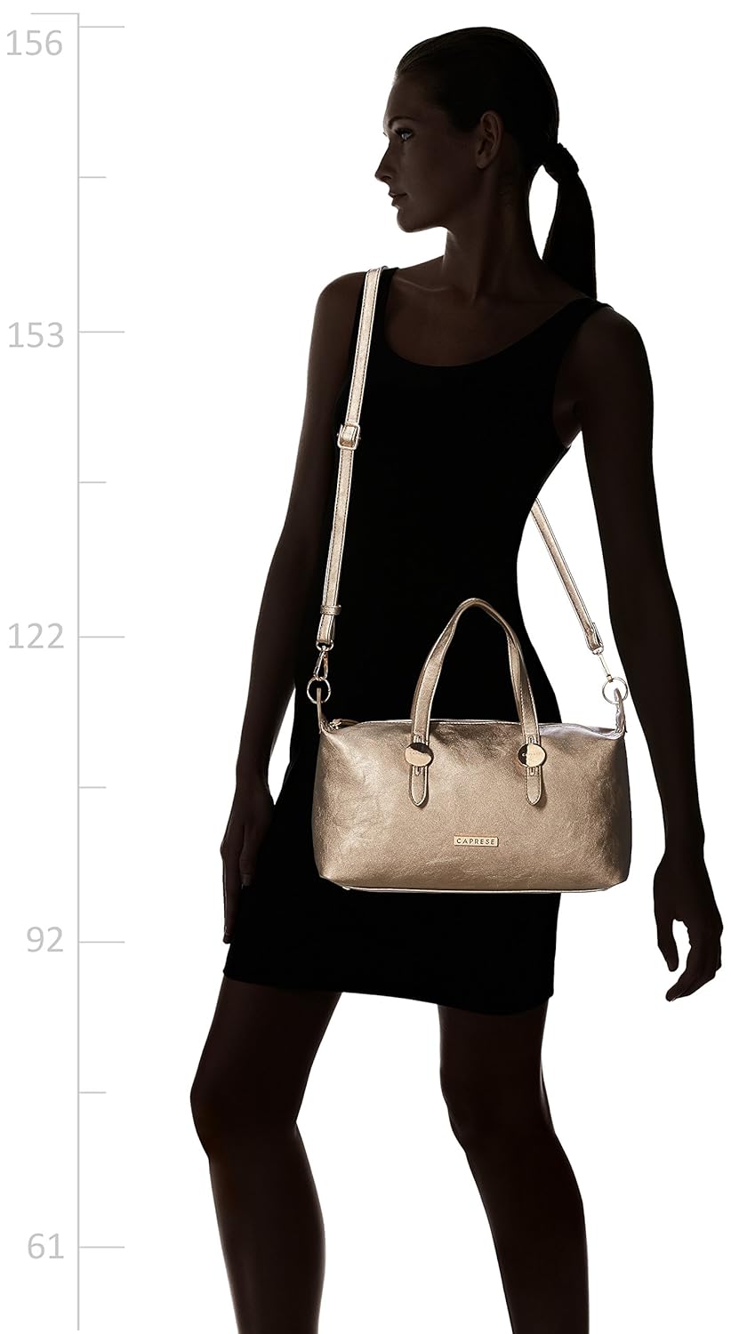 caprese women's satchel (pale bronze metallic)