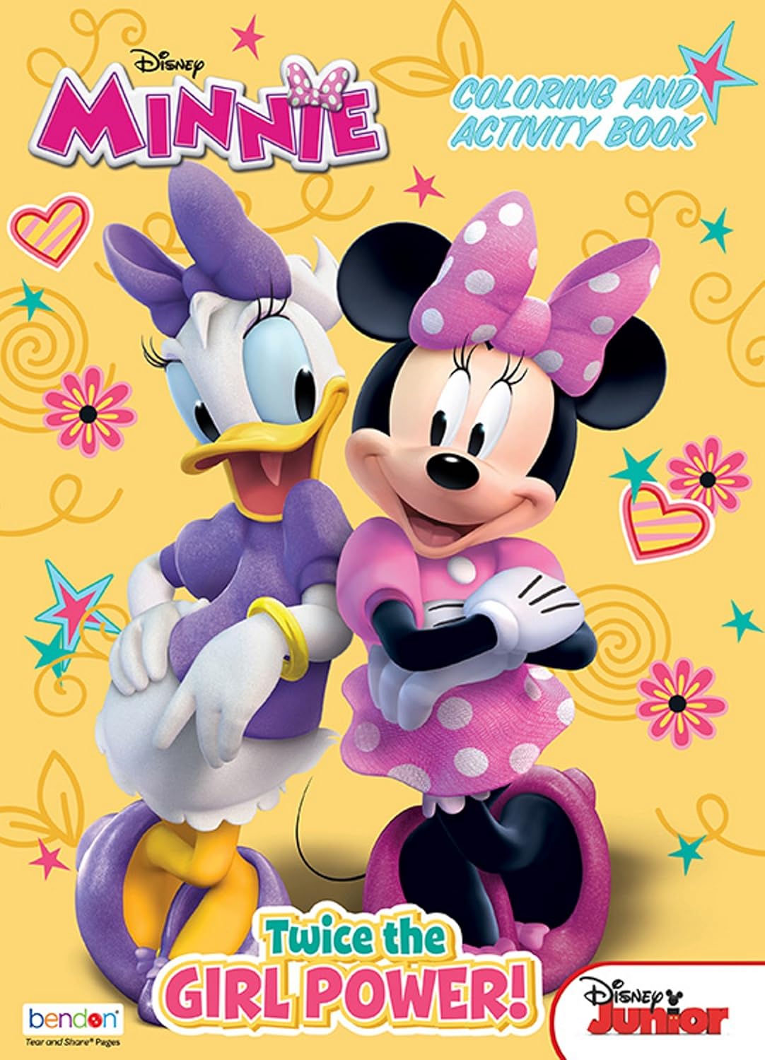 Amazon Com Minnie Mouse 128 Page Twice The Girl Power Coloring And Activity Book Toys Games