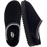 CUSHIONAIRE Keto Womens Slippers Slip-On Suede Mule Slipper - Cozy & Stylish, Memory Foam & Faux Fur Lining, Wide Widths Available