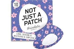 Not Just A Patch Freestyle Libre 2 Sensor Covers (10 Pack) - Thrivabetic Designed Over Patches for Libre 2, Medtronic, Lingo 