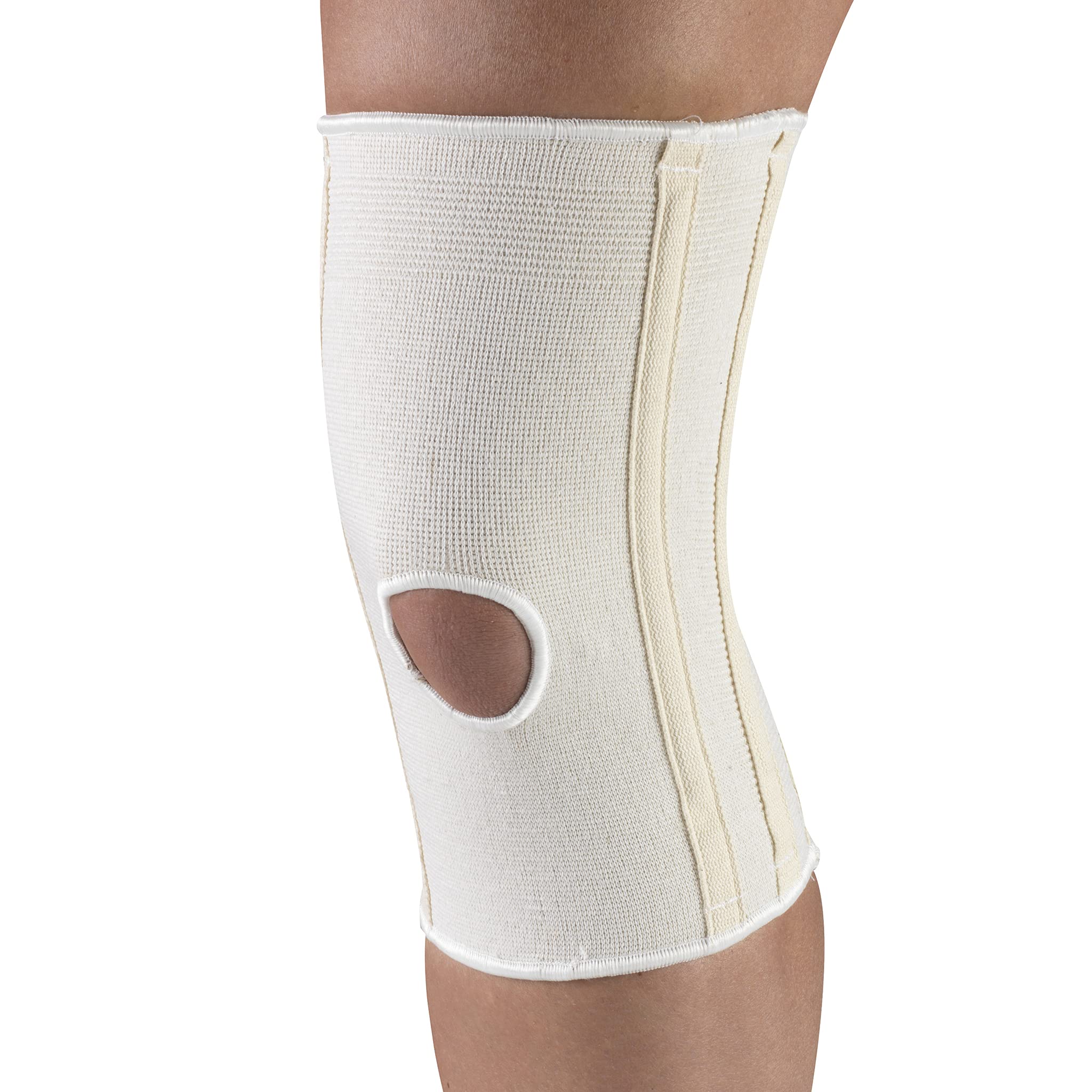 Photo 1 of CHAMPION Knee Brace Flexible Stays Knit Elastic, White, Medium