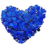 600-700Pcs Blue Buttons for Crafts Bulk Royal Blue