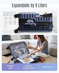 LIGHT FLIGHT Carry On Luggage 22x14x9 Airline